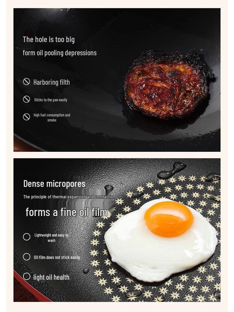 Wok cu fund plat antiaderent - Tigaie de uz casnic cu fum ușor, compatibilă cu toate tipurile de aragaz