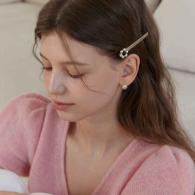 Murmur [925silver]Chic Round Ball Hoop Earring