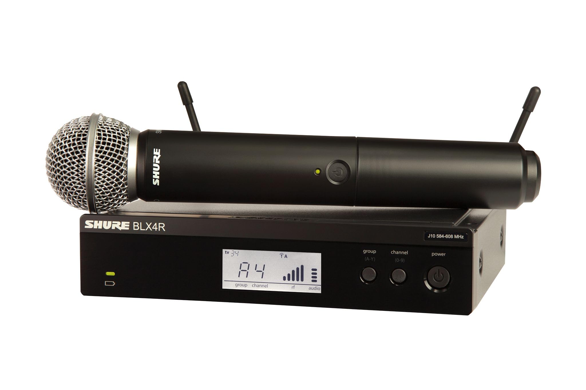 

Shure Wireless Vocal Rack Mount System with SM58 Handheld H9 by Shure BLX24R/SM58-H9 Microphone,
