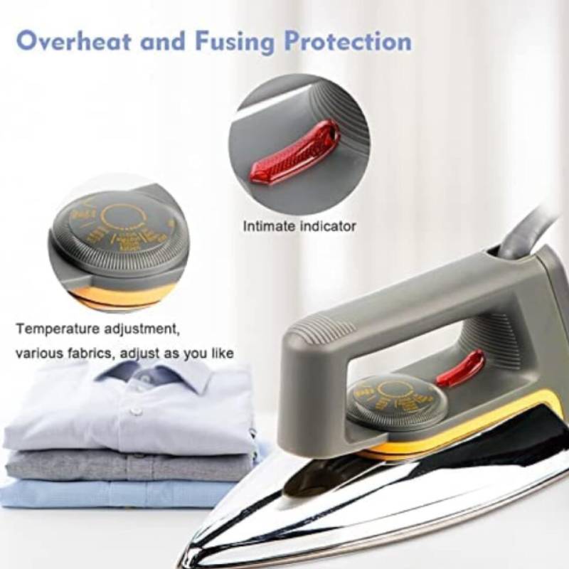 Oldfashioned Electric Clothes Iron With Mechanical Temperature Control For Household Tasks