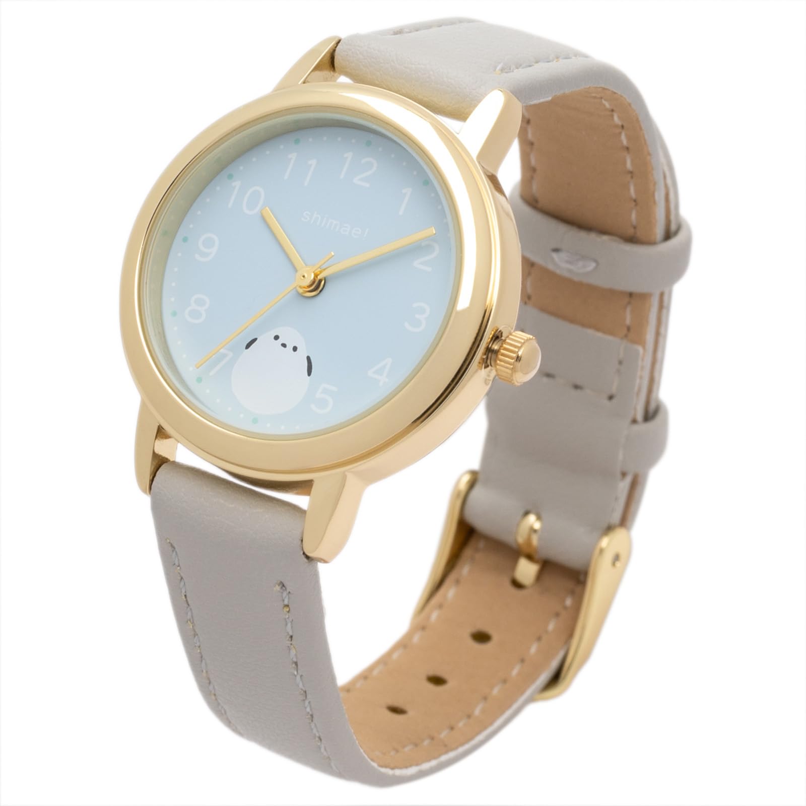 

Analog Watch with Leather Animal Japanese Soft and [Fieldwork] Women s Strap, Watch, Long-tailed Tits, Round, Gray, JN035-2 сірий колір