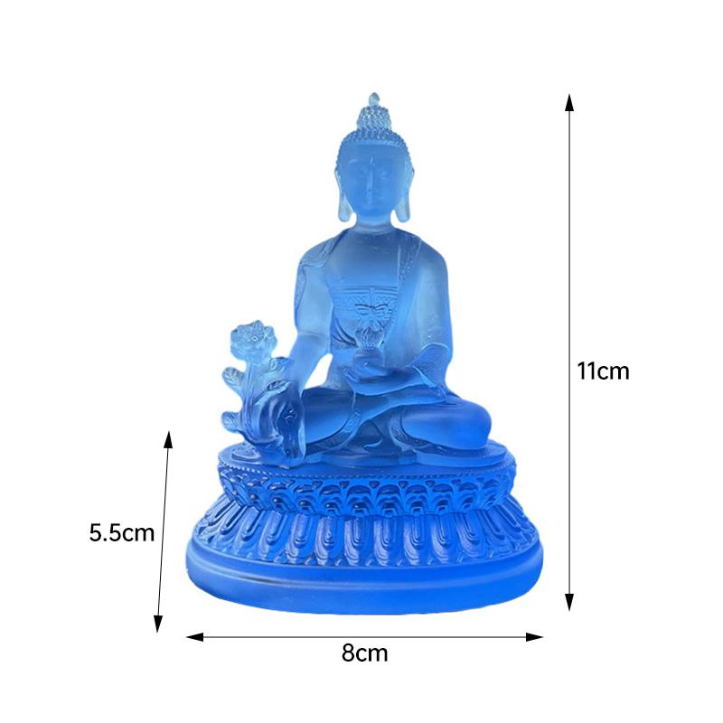 

1 шт. Статуя Будды Медицины в тайском стиле, синяя, Дзен-украшения, Ремесло из смолы, Поделки из смолы Будды, Ручная работа, Буддийская скульптура фармацевта