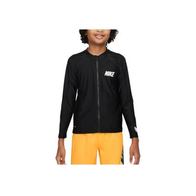 Kids Swimwear Letter Print Comfortable Long Sleeve Sun Protection Kids Swimwear Black White FZ6552-010