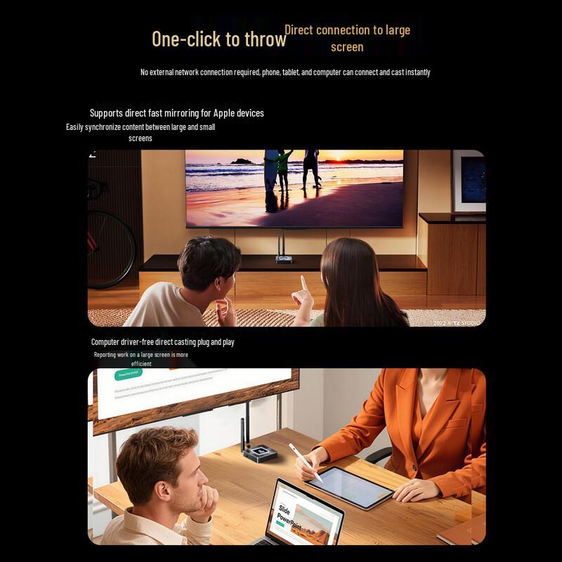 BIAZE 4K Kabelloser HDMI Bildschirmspiegelungsadapter