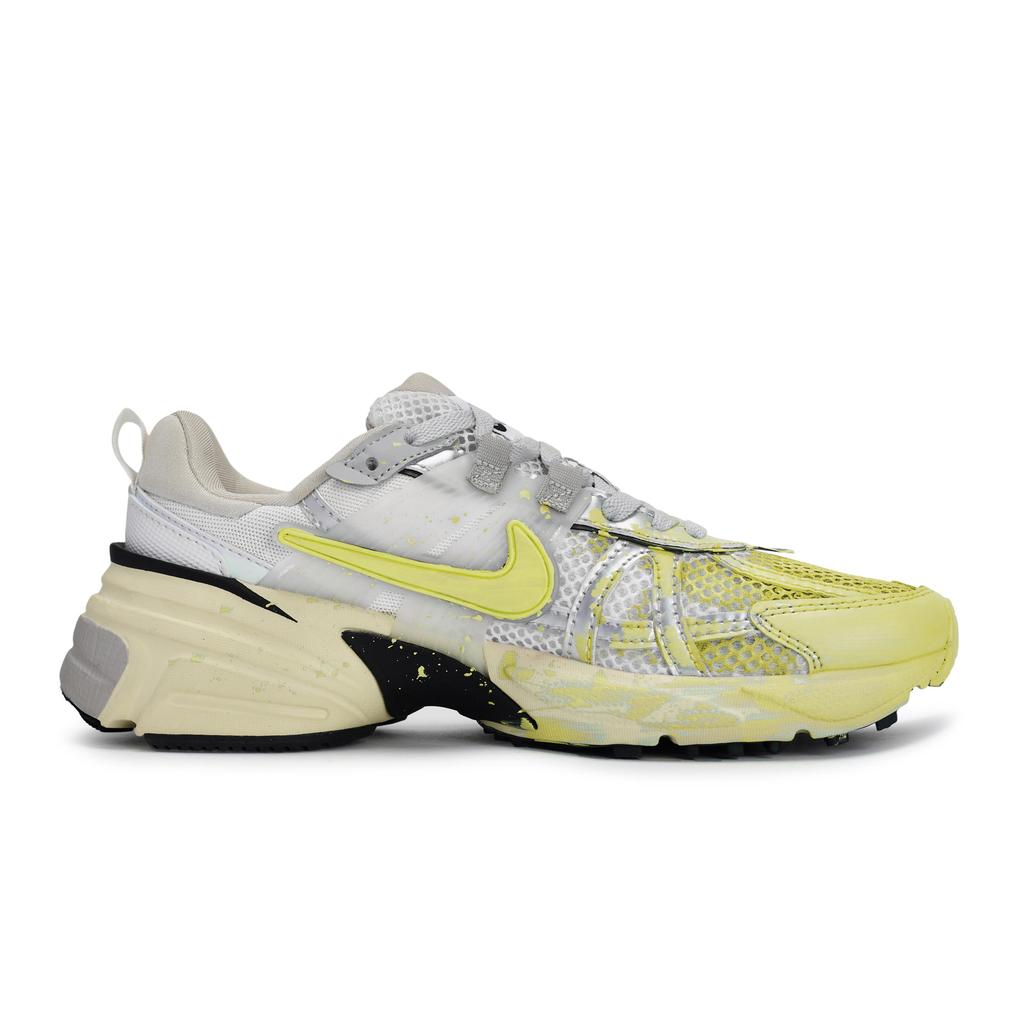 Nike V2K Run Slip Resistant Abrasion Resistant Low top Casual Running Shoes Women's Silver Yellow FD0736-100(Team80-V2KSBOX)