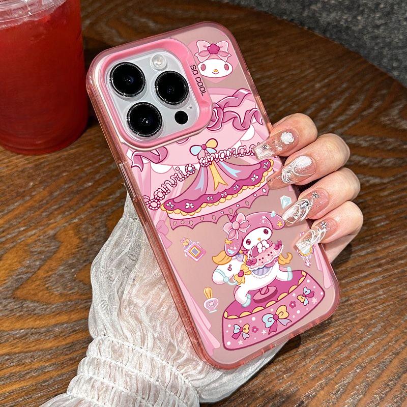 Colorful Kuromi Melody Case For Iphone 17 Pro Max 17 Air 16 15 14 11 12 13 Pro Max 16 Plus 16e 13 Mini Cinnamoroll Hard Cover