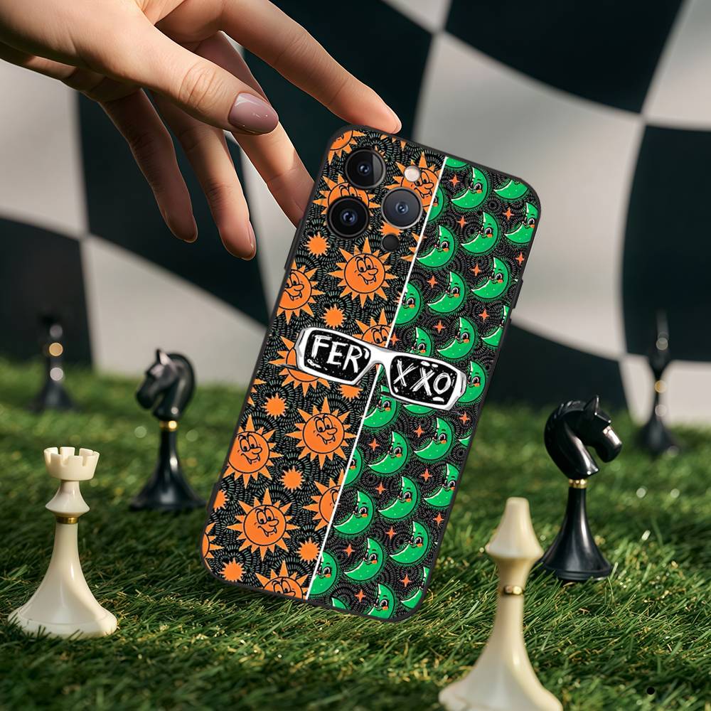 Singer F-Feid Ferxxo Soft Case For IPhone 17 16 16e 14 13 12 Mini 11 15 Pro Max 13Pro 17 Air Anti-drop Black Cover Funda