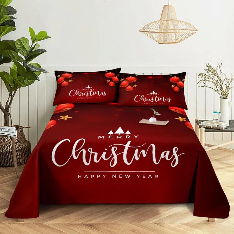 Santa Claus Three Piece Bedding Reindeer Christmas Decoration Quilt Cover