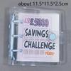 Cartoon Portable Receipt Collection Challenge Money Saving Book Mini PVC Binders