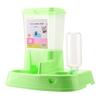 Automatic Pet Feeder Detachable Food Dispenser Water Bottle Cats Dogs Feeding Tool Pink