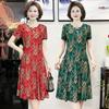 Robe cheongsam d'été fine pour femme, jupe élégante de style chinois à manches courtes, pour femme d'âge moyen
