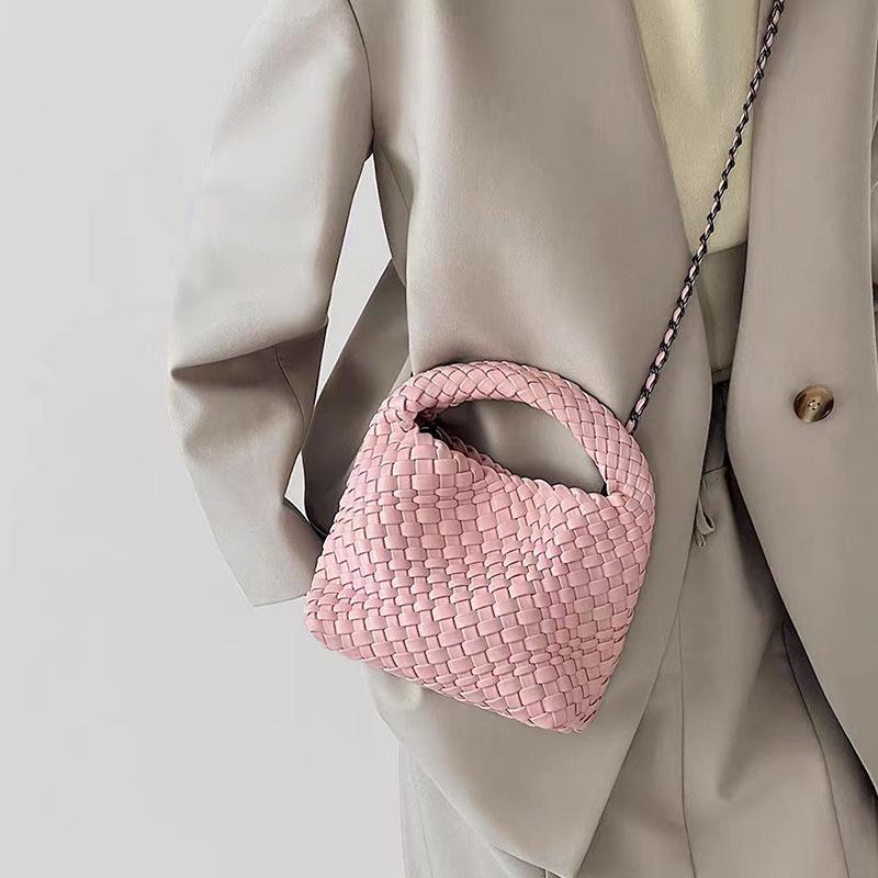 Niche Handwoven Phone and Coin Crossbody Bag: Mother-Child Collection