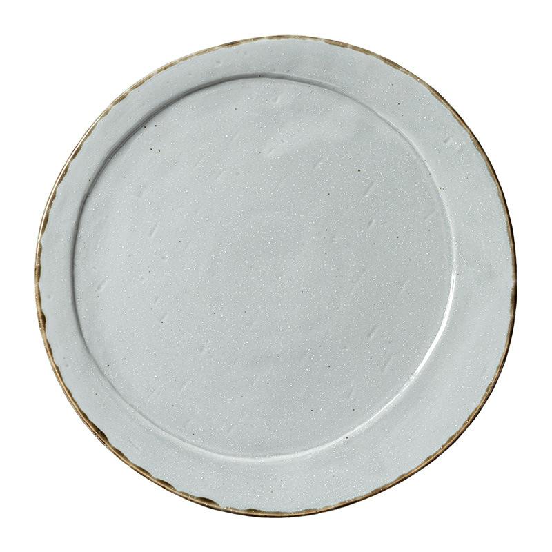 Niche Special-Shaped Plate Retro Steak Plate Pasta Plate Characteristic Ceramic Plate Household Vegetable Plate Large Plate Dinner Plate