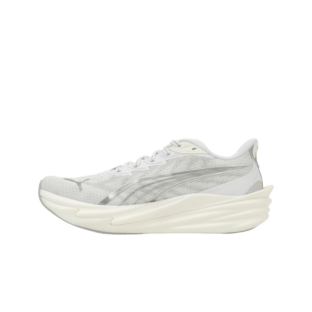 Puma Deviate Nitro 4 2E Largo Confortável Respirável Leve Tênis de Corrida Masculino Tênis Branco 312123-02