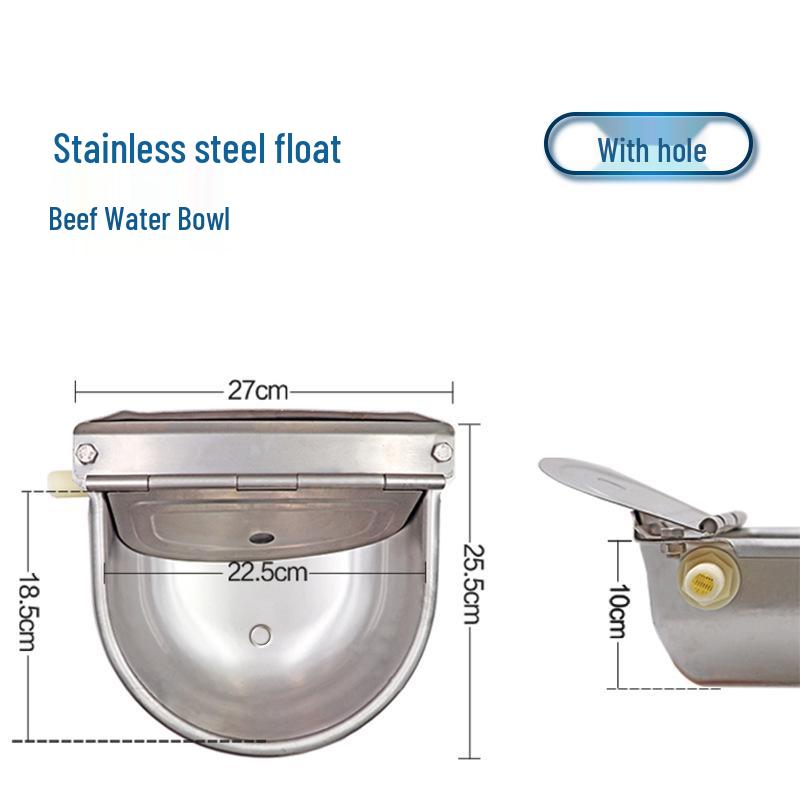Stainless Steel Automatic Drinking Bowl for Cows, Horses, and Sheep with Float Ball