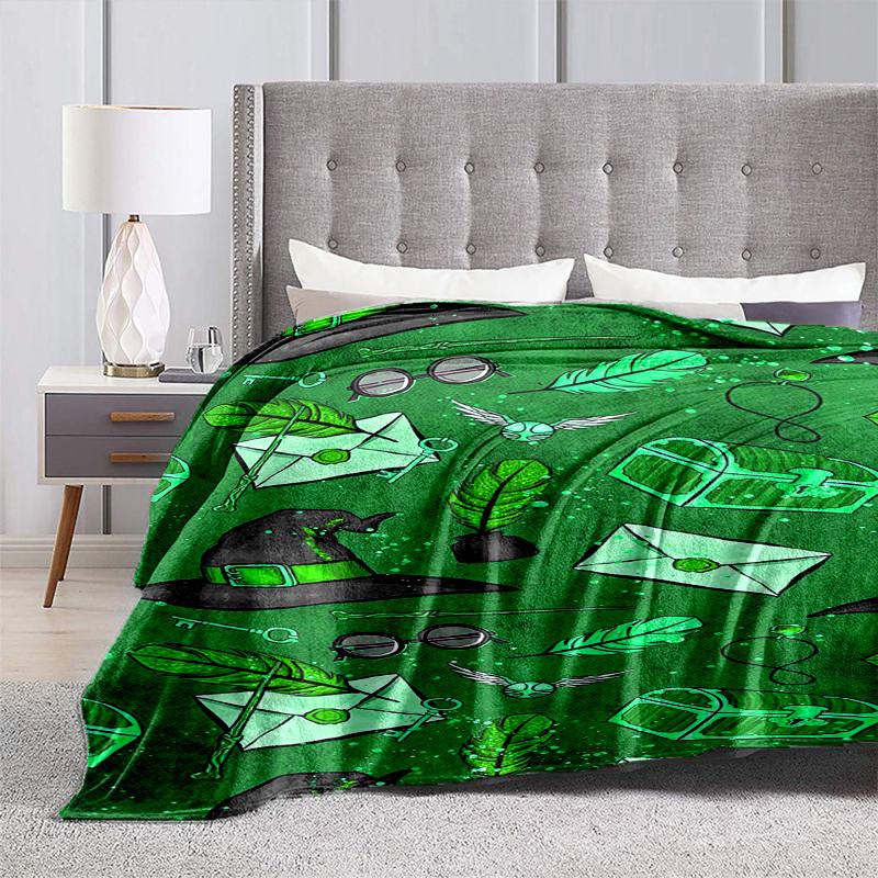 1pc Witchcraft Elements Cartoon Blanket,Portable Throw for Travel & Camping, All Season Cozy Blanket,Ideal Gift