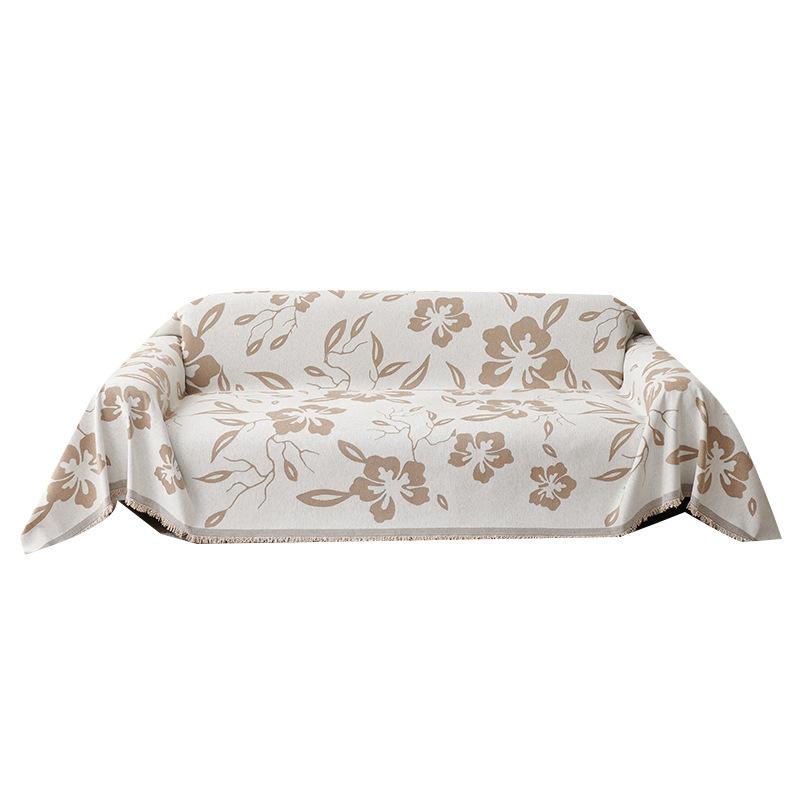 Moderní jednoduchý ručník na pohovku Oboustranný dostupný Potah na pohovku Univerzální potah Čtyři roční období Univerzální látka na pohovku Protiskluzová Proti poškrábání