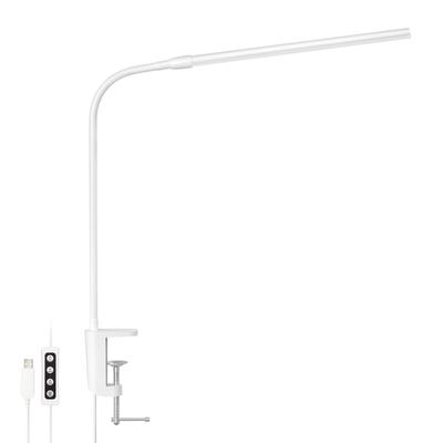 Lepro Desk Lamp, Clamp LED, Eye-Friendly Clamp Light, Stand Light, Desk Lamp [Bulb White, White, Daylight, 10 Brightness Levels, 5W Energy Saving, Ra8