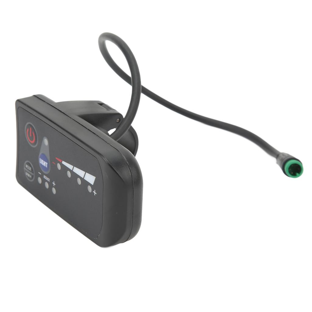 Electric Bike Power Display Meter Waterproof 5 Pin Interface ABS Housing LED Display Panel for Cycling 36V