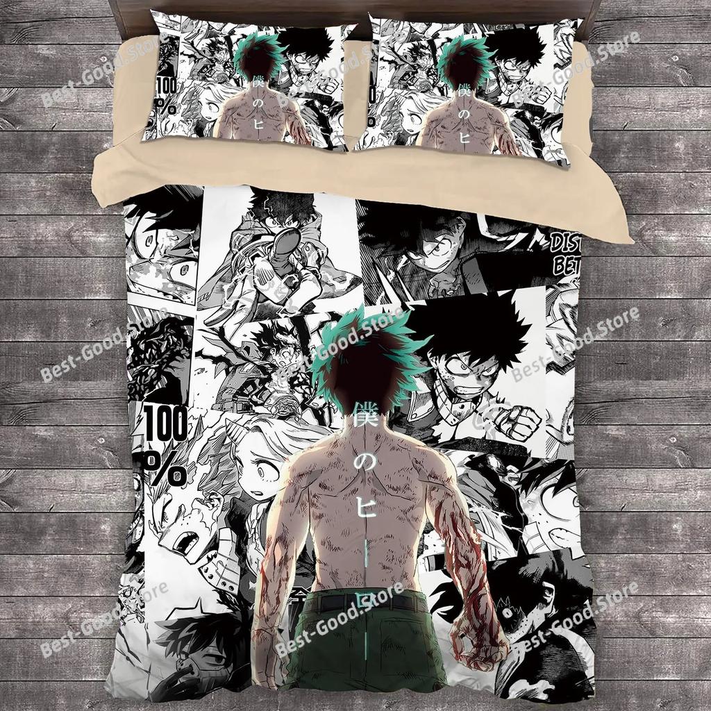 Popular 3D Printed Anime My Hero Academia Bedding Set Duvet Covers Pillowcases Comforter Bedclothes Bed Linen Bedding Sets