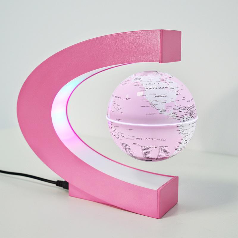 C-Shaped 3-Inch Magnetic Levitating Globe - Unique Valentine's Day Gift & Creative Home Decor Ornament