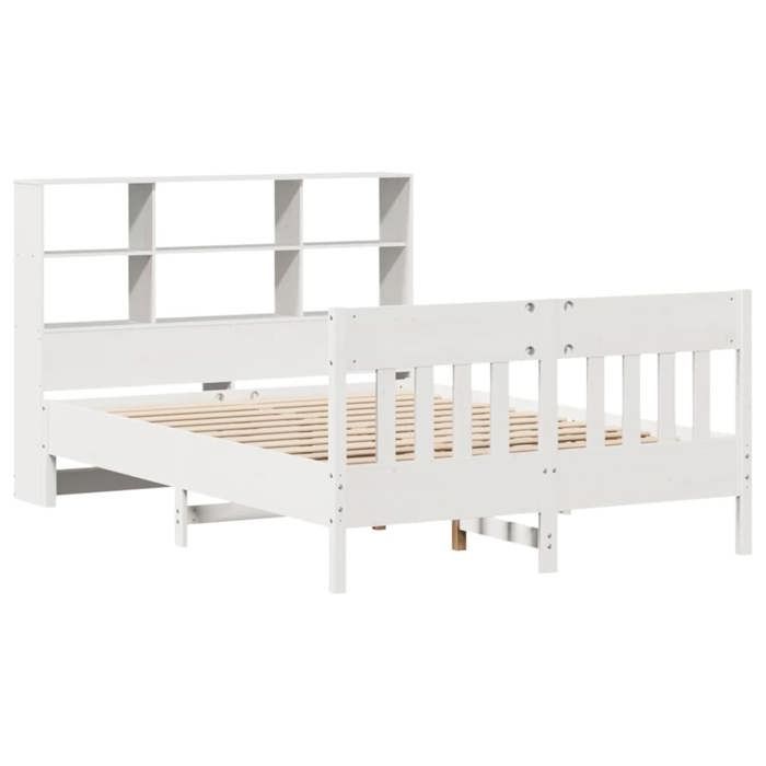 VidaXL Cadre de lit sans matelas blanc 120x190 cm bois de pin massif, lit, meuble de chambre à coucher, lit en bois, lit 3323240