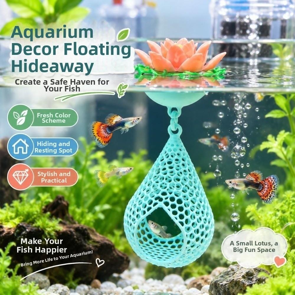 Hollowed-out Shrimp Breeding Cave Floating Aquarium Resting Platforms Home Decor