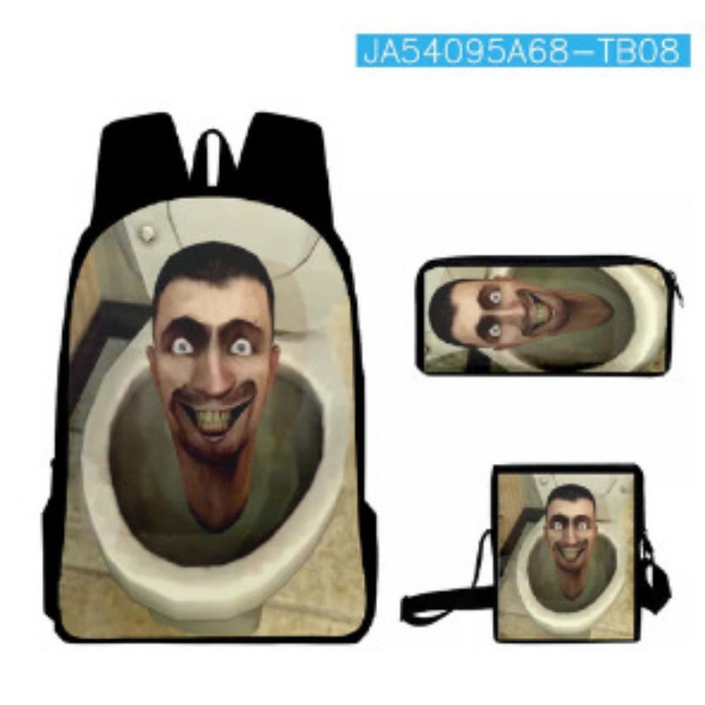 Peripheral Toilet Trend Ins Backpack European and American Retro School Bag Toilet Man Bag