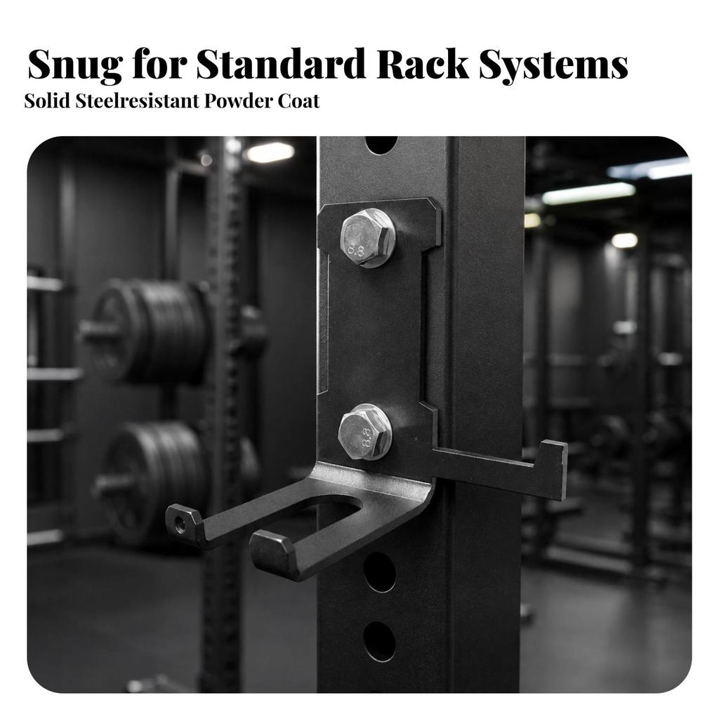 Barbell Hanger Space-Saving Holder with Hook Rust-Resistant for Athletes