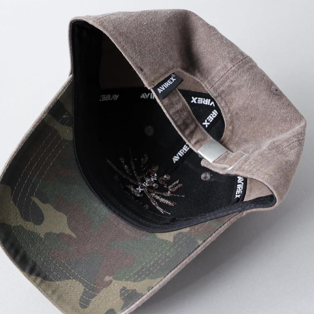 AVIREX Military 6-Panel Low Cap Pigment Cap Baseball Cap Hat Men's USAF Braun