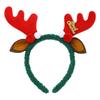5-Piece 3D Christmas Antler Headband & Hair Clip Set - Cute Red Girly Hairpins & Headwear