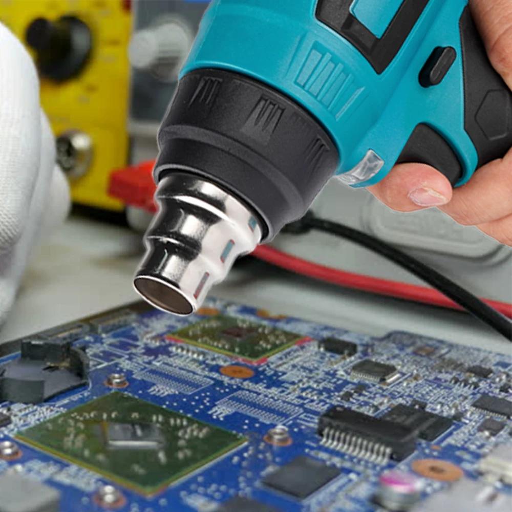 Cordless Hot Air Gun W/ Nozzle For 18V Battery Industrial Home Dryer Power Tool