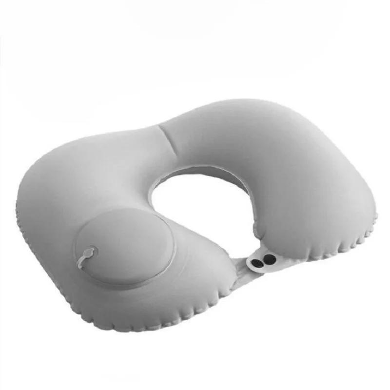 Inflatable Pillow Travel TPU Pressed U-shaped Pillow Outdoor Travel Portable Neck Protection Pillow