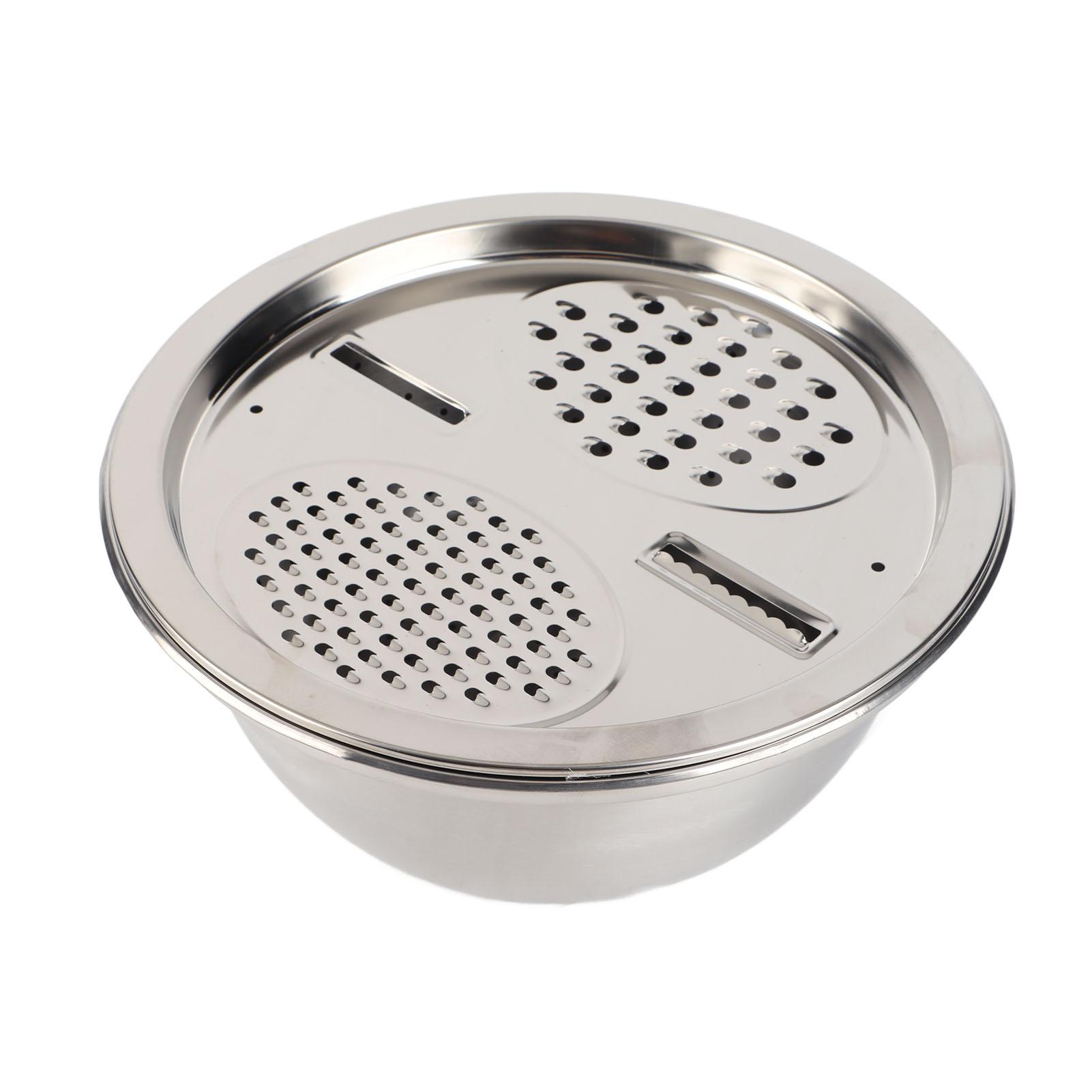 Multifunctional Stainless Steel Grater Basin Thick 3 In 1 Colanders Basin Grater Strainer and Drain Basket Salad Maker