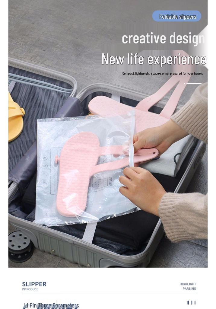 Foldable Non-Slip Travel Slippers for Women - Ideal for Bath, Hotel Stays, Business Trips, Swimming