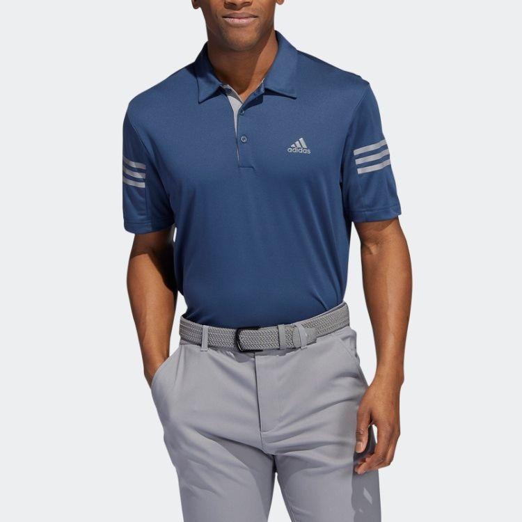 Adidas Three-Stripe Golf Polo Shirt Men Tops Navy HC5353
