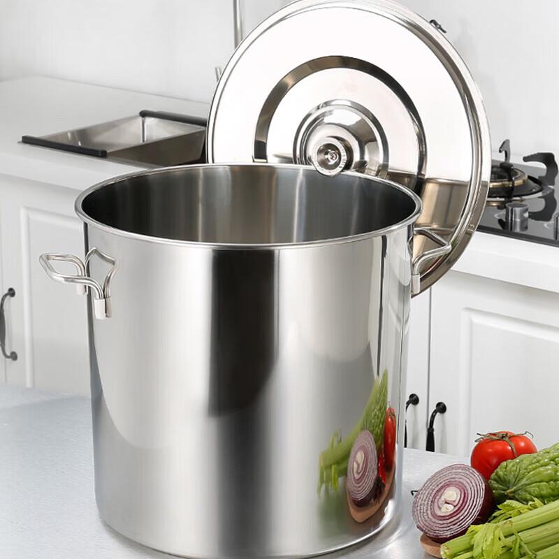 ZLIII 304 Stainless Steel Commercial Soup Pot with Lid