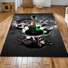 Musical Guitar Print Non-slip Area Rugs Vintage Distressed Washable Carpet for Living Room Bedroom Decor