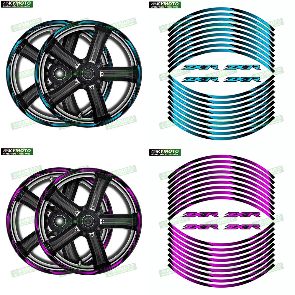 For ZX-7R ZX7R motorcycle accessories 17-inch front and rear wheel decals fairings and reflective gradient sticker decorations