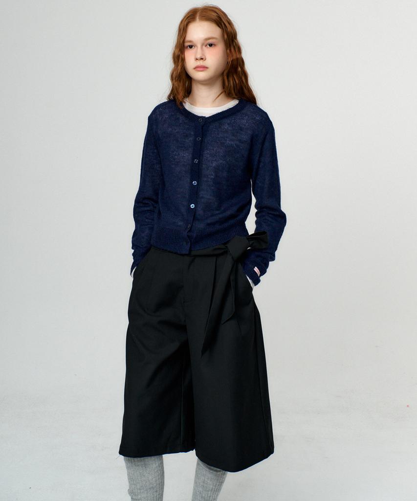 RAVEROUS Ribbon Tie Bermuda Pants_Black