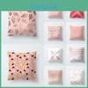 Luxurious Polyester Pillow Case Cover With Rose Gold Geometric Pattern For Home Decor