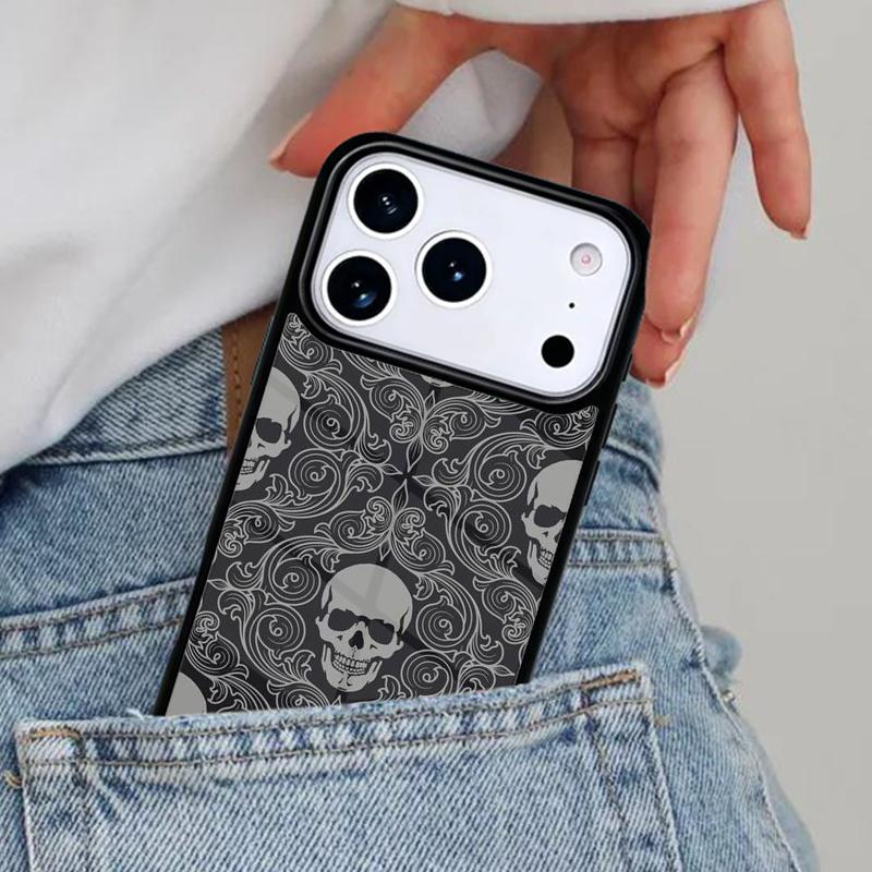 Skulls Bones Skeleton Phone Case for iPhone 17ProMax 12 13 14 15 16e 17 Pro Max Plus Air Cover