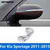 For Kia Sportage 2011 2012 2013 2014 2015 Chrome Rearview Side View Mirror Cover Trim Protection Cap Accessories Car Styling