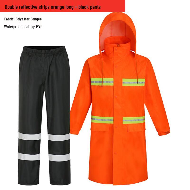 Kids  Orange Reflective Rain Suit