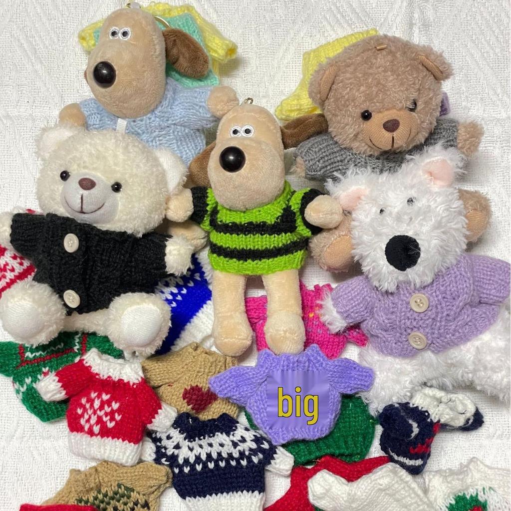10cm Plush Doll Sweater Accessories for 13cm Palm Dog and Small Dolls