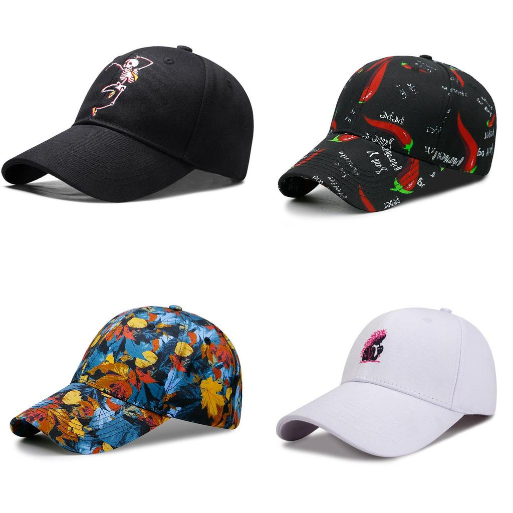 Spring Autumn Fashion Maple Leaf Embroidered Baseball Hat With Wide Brim Sunshade