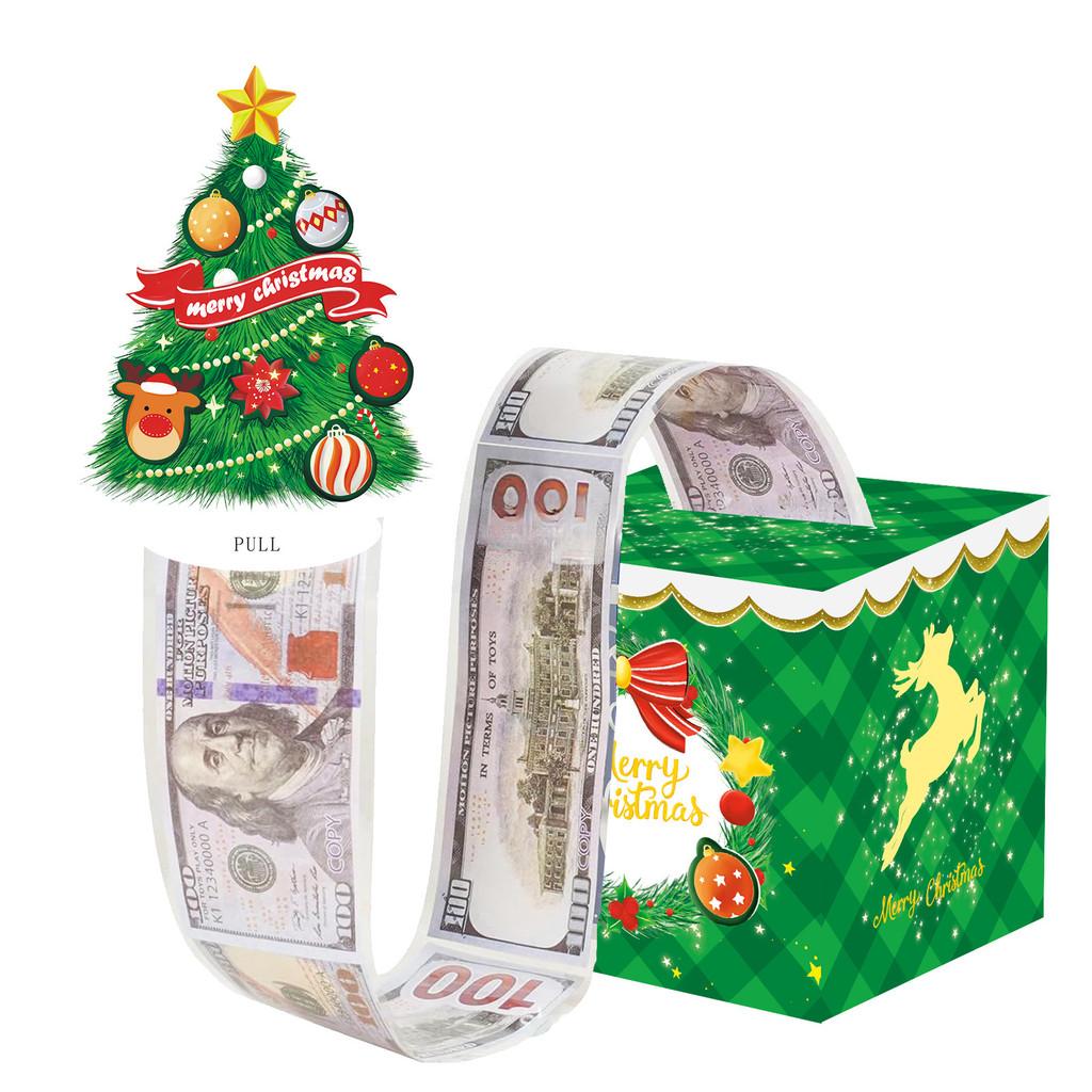 Tree Christmas Green Themed Pattern Gift Box Christmas And Party Events Decor