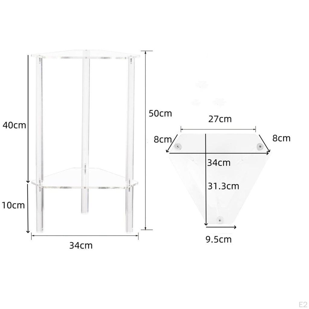 Router Storage Box 2 Piece Acrylic Shelf Nightstand Wall Mount Holder Compact Wooden PP Composite