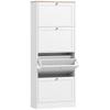 Modern Compact Four-Drawer Shoe Storage Cabinet - White