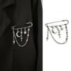 Decorative Brooch Pin Punk Fashion Accessory with Safety Pin Style Closure for Jacket Lapels Bags and Hats, Alloy Accent for Everyday Outfit Details